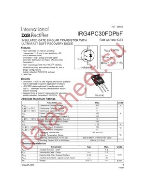 IRG4PC30FDPBF datasheet  